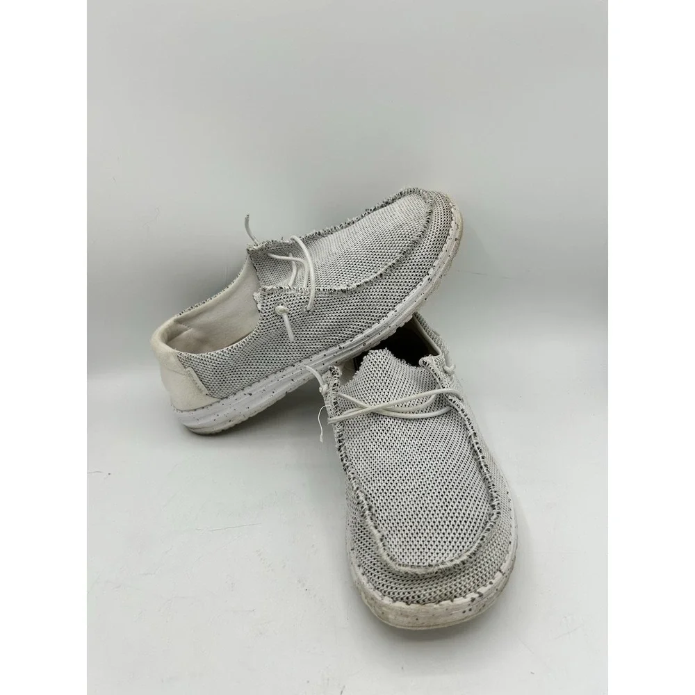 Hey Dude Wendy‎ Stone White Slip On Comfort Shoes Women's Size 8